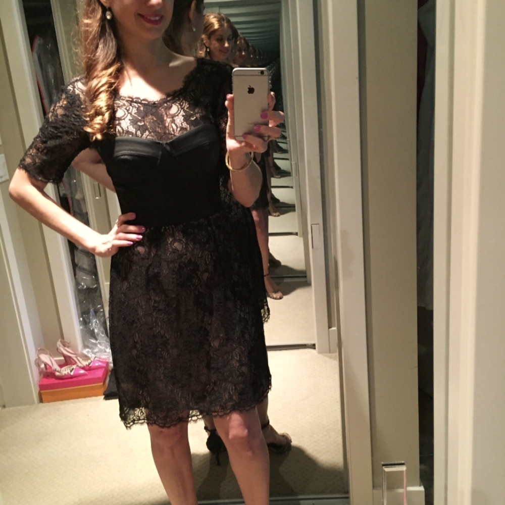 BCBG lace corset bodice dress